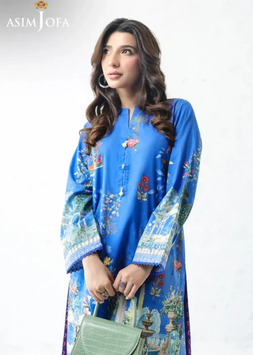 Asim Jofa | Blue Cambric Co Ord Set - Image 4