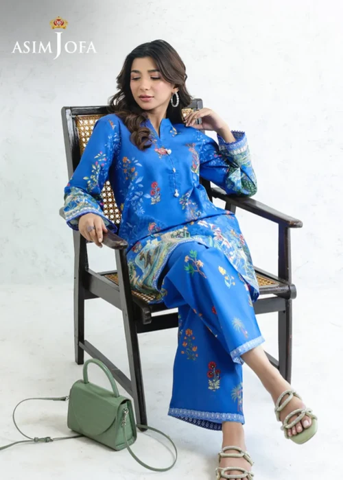 Asim Jofa | Blue Cambric Co Ord Set - Image 2