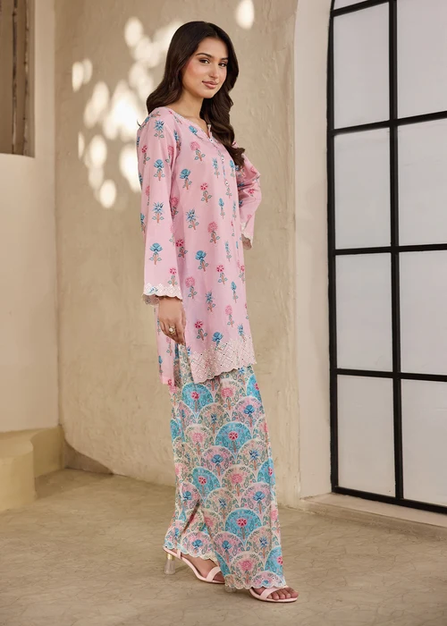 Bareen | Multi Lawn Cotton Straight Kurta Set - Image 4