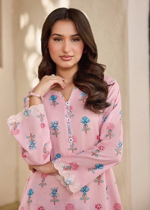 Bareen | Multi Lawn Cotton Straight Kurta Set - Image 2