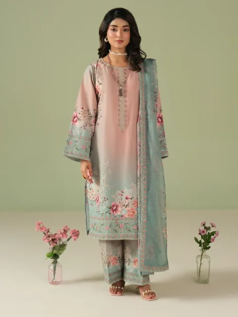 Bareen | Multi Raw Silk Kurta Set
