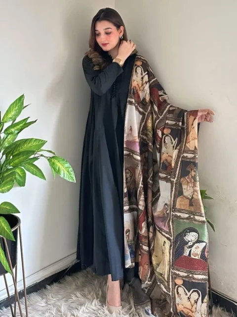 Bareen | Multi Tussar Silk Printed Dupatta