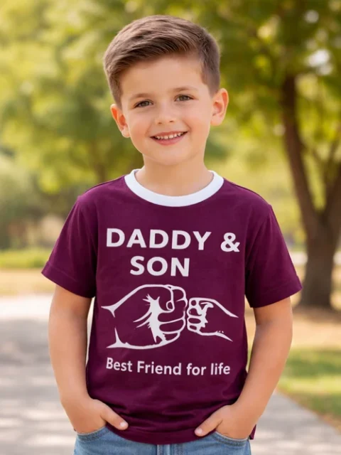 Kids Mania | Burgundy Cotton Jersey T-Shirt