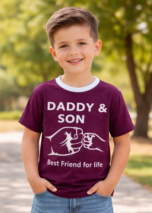Kids Mania | Burgundy Cotton Jersey T-Shirt