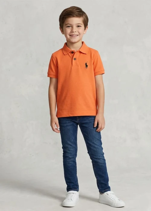 Kids Mania | Burnt Orange Cotton Polo Shirt