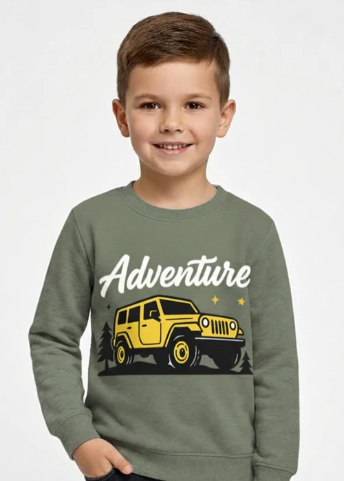 Kids Mania | Fern Green Fleece Sweatshirt