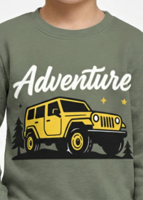 Kids Mania | Fern Green Fleece Sweatshirt - Image 3