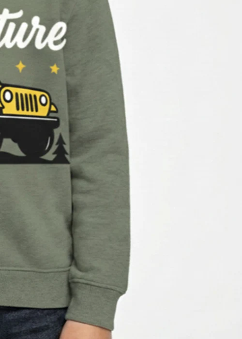 Kids Mania | Fern Green Fleece Sweatshirt - Image 2