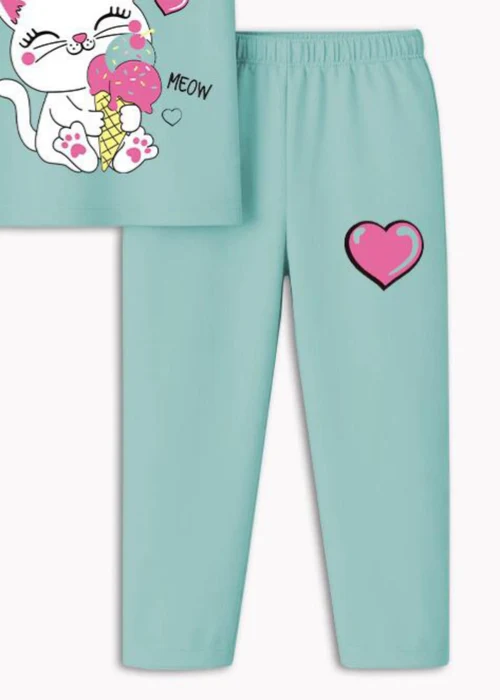 Kids Mania | Ice Blue Cotton Co Ord Set - Image 2