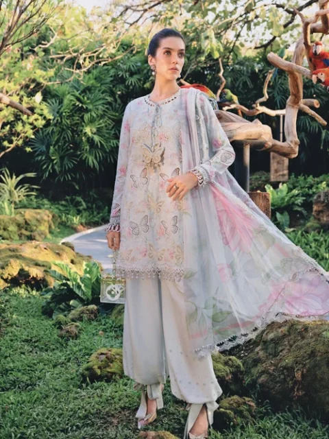 Maria B | Ice Blue Lawn Kurta Set
