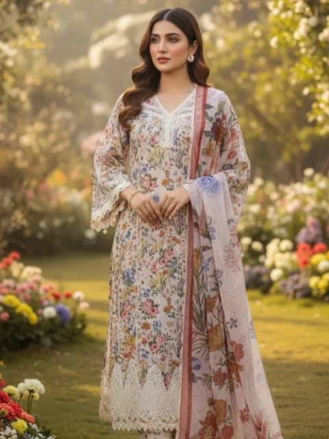 Maria B | Multi Lawn Kurta Set