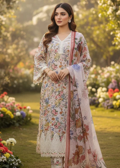 Maria B | Multi Lawn Kurta Set