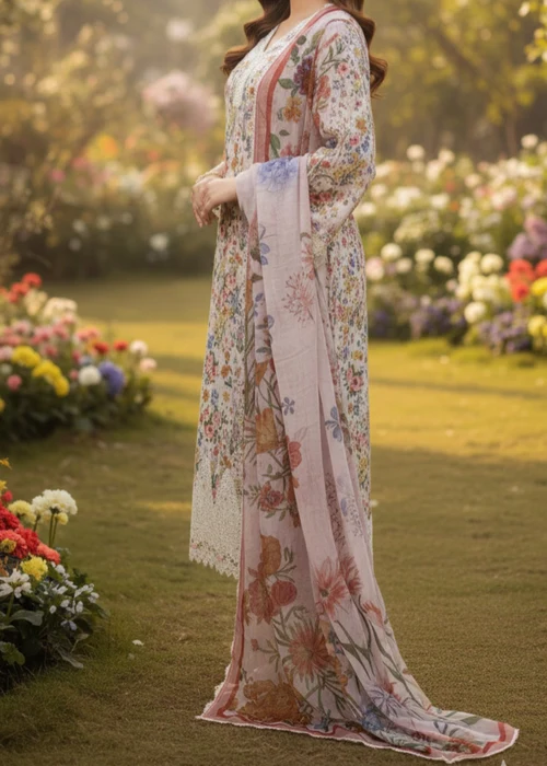 Maria B | Multi Lawn Kurta Set - Image 4