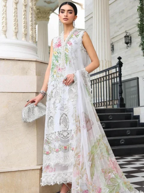 Maria B | Off-White Lawn Unstitched
