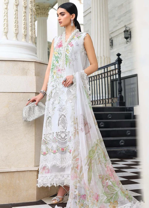 Maria B | Off-White Lawn Unstitched - Image 2