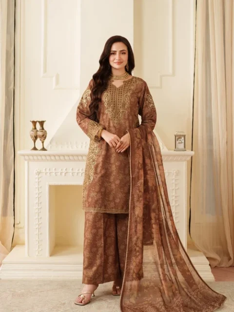 Mohagni | Multi Organza Straight Cut Kurta Set