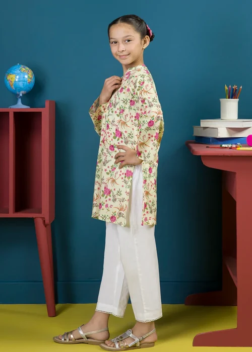 Zellbury | Beige Lawn Kurti for Summer Wear - Image 3