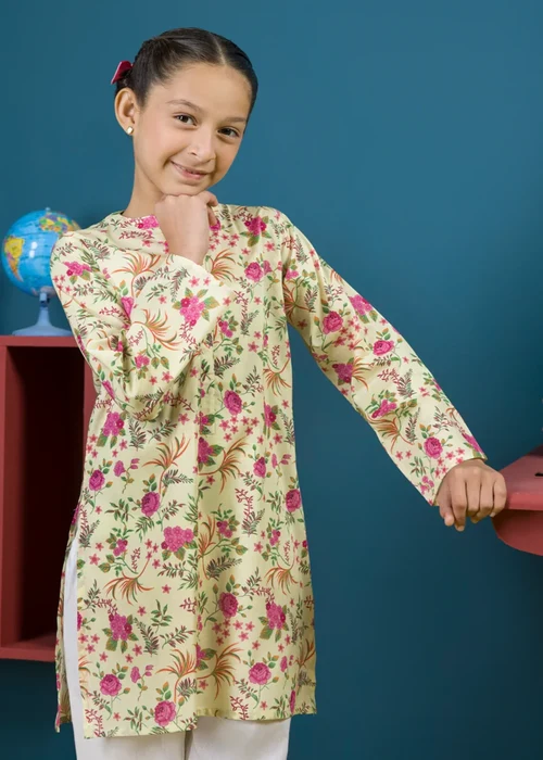 Zellbury | Beige Lawn Kurti for Summer Wear - Image 2