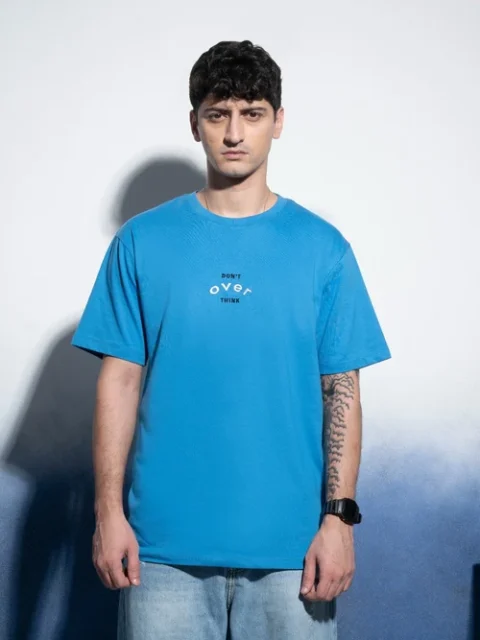 Zellbury | Stylish Blue Cotton T-Shirt for Men