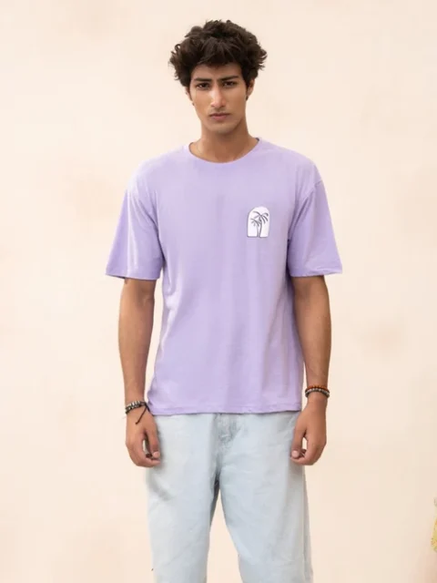 Zellbury | Lilac Polycotton Graphic T-Shirt