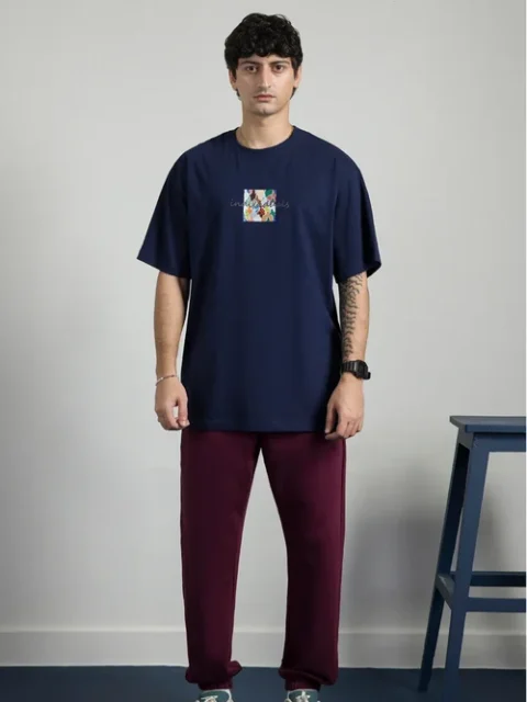 Zellbury | Navy Blue Cotton T-Shirt