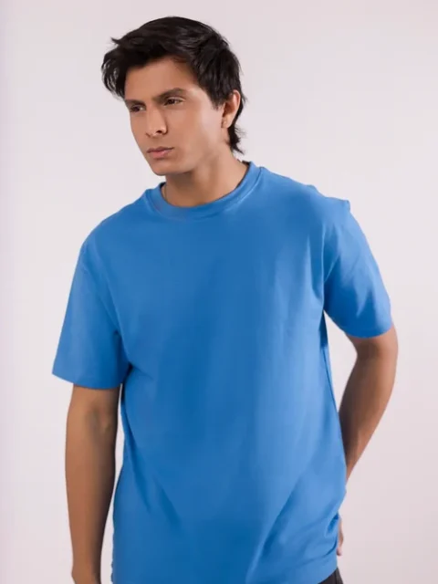 Zellbury | Premium Royal Blue Single Jersey Knit T-Shirt