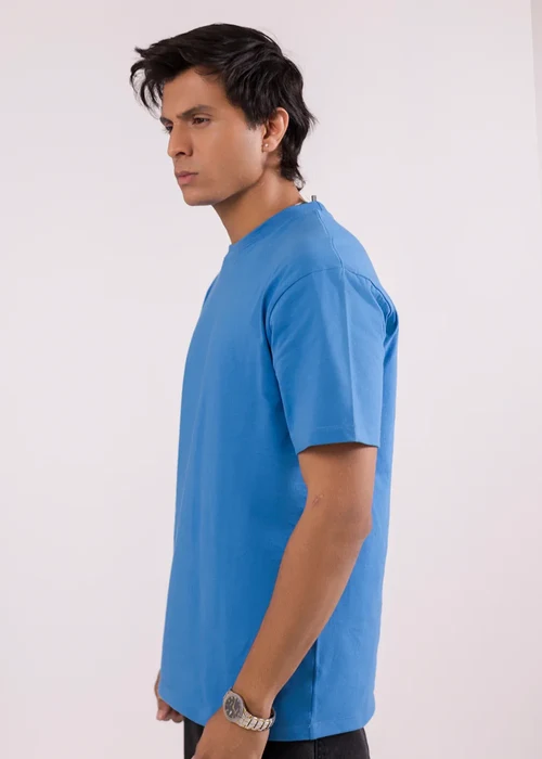 Zellbury | Premium Royal Blue Single Jersey Knit T-Shirt - Image 2