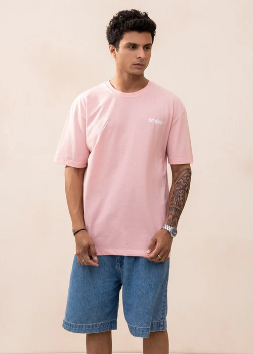 Zellbury | Stylish Pink Polycotton Graphic T-Shirt
