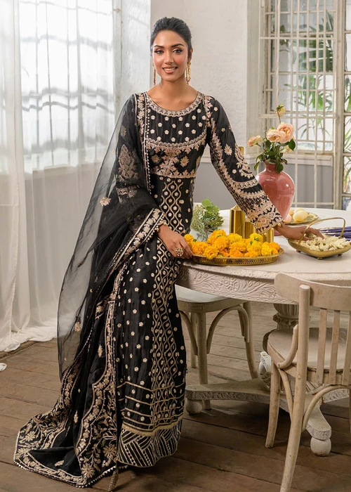 Truba | Refined Black Charmuse 3 Piece Festive Maxi