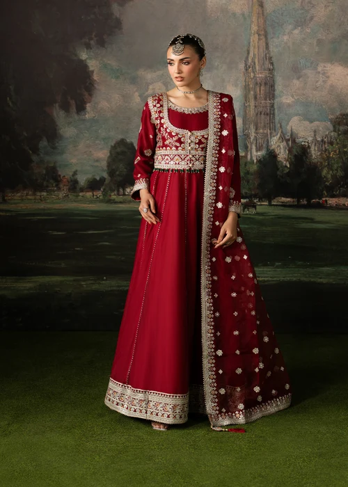 Truba | Captivating Crimson Chiffon 3 Piece Formal Maxi - Image 2