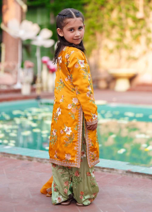 Truba | Elegant Mustard Charmuse 3 Piece Formal Suit - Image 2