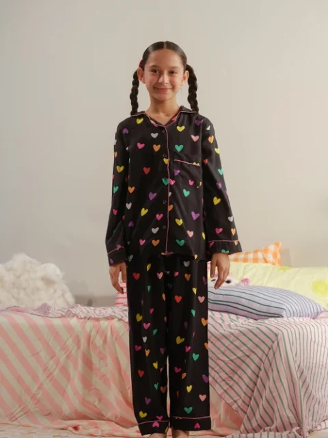Sprinkles Dream Fireworks | Charming Black Girls' 2-Piece Night Suit