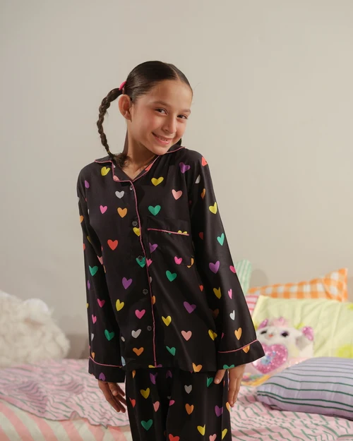 Sprinkles Dream Fireworks | Charming Black Girls' 2-Piece Night Suit - Image 3
