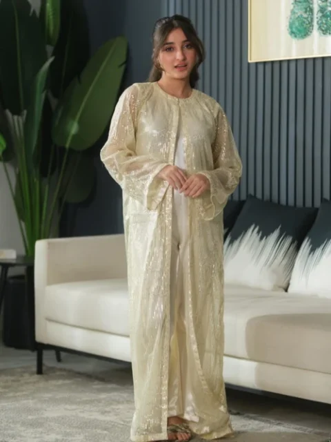 Sprinkles Ivory 2 Piece Jumpsuit Set | Elegant Sequined Style