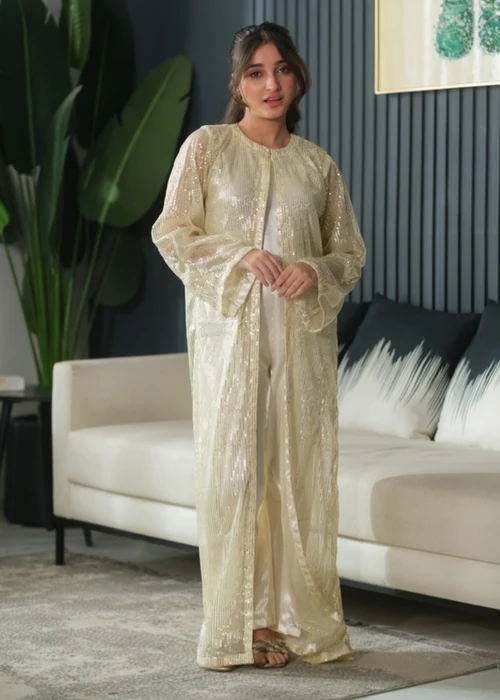 Sprinkles Ivory 2 Piece Jumpsuit Set | Elegant Sequined Style